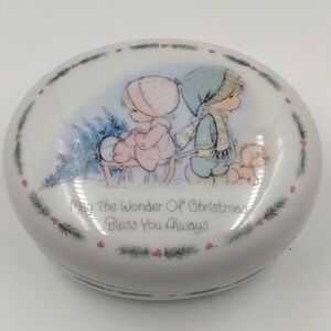 Precious Moments Christmas Dish with lid